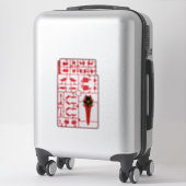 Sticker sinanju gundam gunpla plamo model runner kit char (Sur valise)