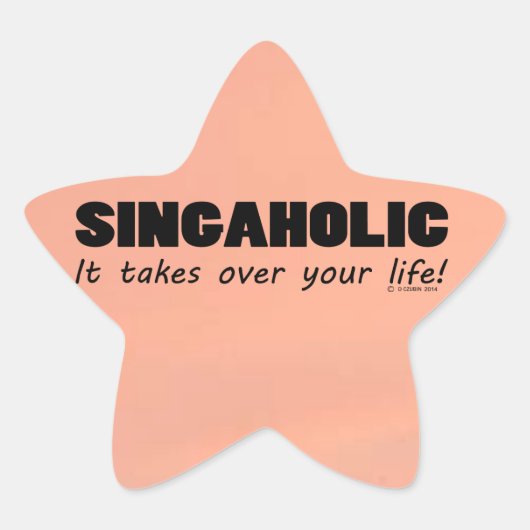 Sticker Singaholic Life Star (Devant)