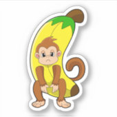 Sticker Singe à la banane (Devant)