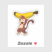 Sticker Singe à la banane (Feuille)