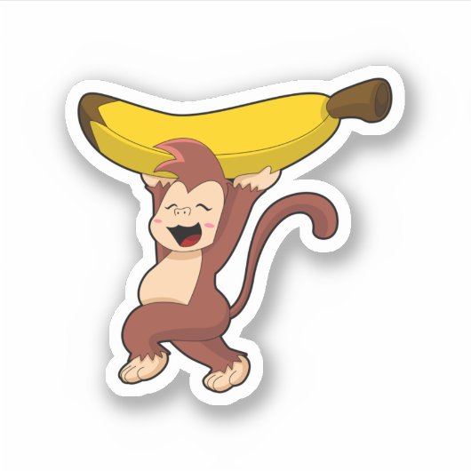 Sticker Singe à la banane (Devant)