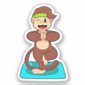 Sticker Singe au Yoga en position debout (Recto)