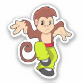 Sticker Singe aux arts martiaux Kungfu (Recto)