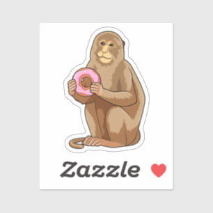 Sticker Singe avec Donut