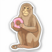 Sticker Singe avec Donut (Recto)