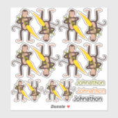 Sticker Singe avec lance-flammes (Feuille)