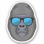 Sticker Singe avec lunettes de soleil (Recto)