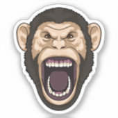 Sticker Singe avec poils noirs (Recto)