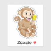 Sticker Singe avec Popsicle (Feuille)