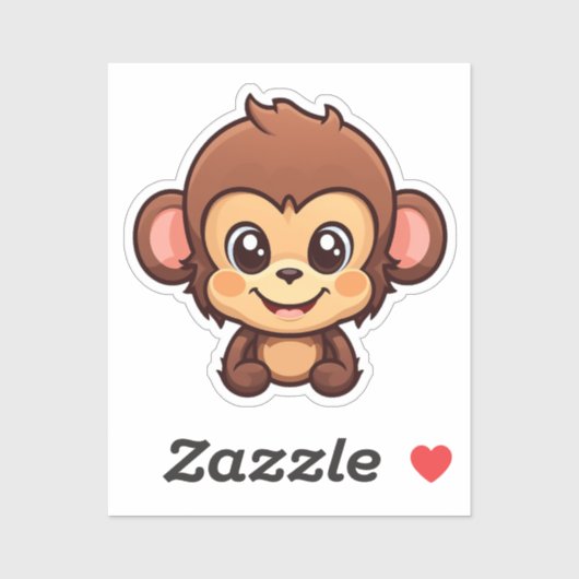 Sticker Singe caricaturale (Feuille)