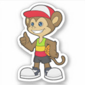 Sticker Singe comme joueur de basket-ball avec basket-ball (Devant)