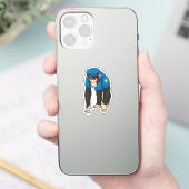 Sticker Singe comme policier avec Uniforme (Téléphone)