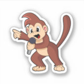 Sticker Singe comme Singe avec Microphone.PNG (Devant)