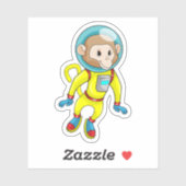 Sticker Singe en astronaute (Feuille)