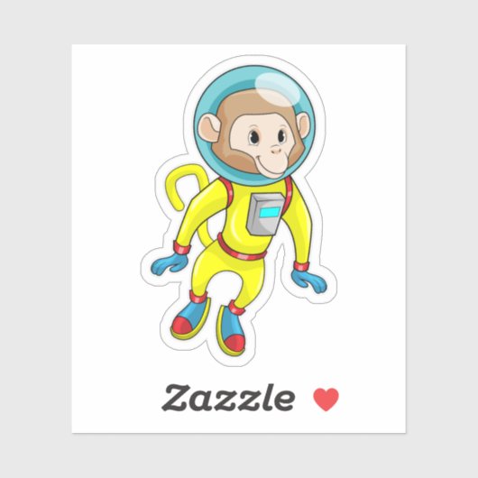 Sticker Singe en astronaute (Feuille)