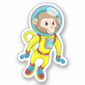 Sticker Singe en astronaute (Devant)