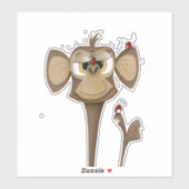 Sticker Singe idiot et coccinelles (Feuille)