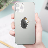 Sticker Singe Nerd avec livre (Téléphone)