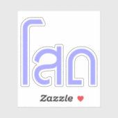 Sticker Single, SOHT en langage thaï, script décollé (Feuille)