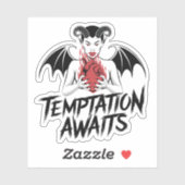 Sticker Sinister Gothic Demon Design - Tentation Attend (Feuille)