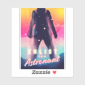 Sticker S'inscrire pour devenir astronaute (Feuille)