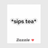 Sticker sips le thé. (Feuille)