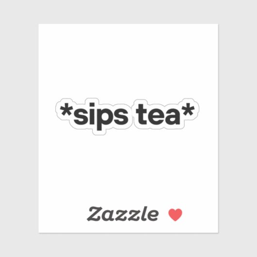 Sticker sips le thé. (Feuille)