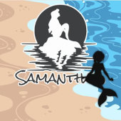 Sticker sirène Anniversaire sous l'océan