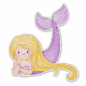 Sticker Sirène aquarelle (Devant)