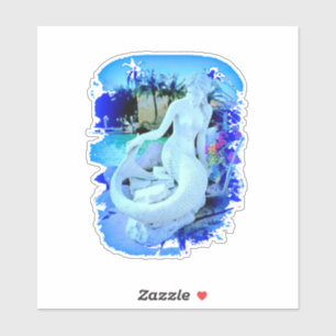 Sticker Sirène blanche assise Thunder_Cove