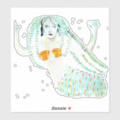 Sticker Sirènes avec Dreadlocks Thunder_Cove (Feuille)