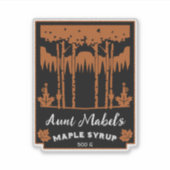 Sticker Sirop d'érable maison Fabriqué (Devant)