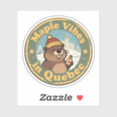 Sticker Sirop d'érable Retro Québec (Feuille)