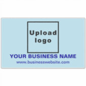 Sticker Site d'affaires, Bleu clair Grand Rectangle Vinyl (Devant)