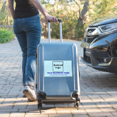 Sticker Site d'affaires, Bleu clair Grand Rectangle Vinyl (Valise Insitu)