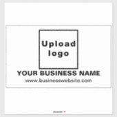 Sticker Site d'affaires sur blanc grand rectangle Vinyl (Feuille)