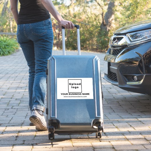 Sticker Site d'affaires sur blanc grand rectangle Vinyl (Valise Insitu)