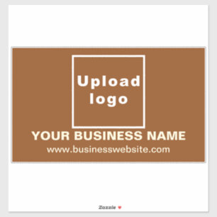 Sticker Site d'affaires sur grand rectangle Brown Vinyl