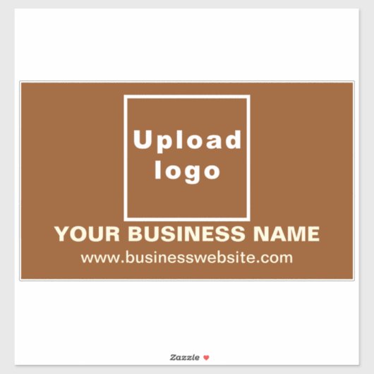 Sticker Site d'affaires sur grand rectangle Brown Vinyl (Feuille)