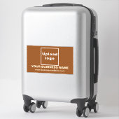 Sticker Site d'affaires sur grand rectangle Brown Vinyl (Sur valise)
