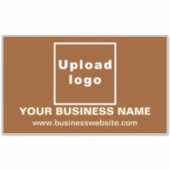Sticker Site d'affaires sur grand rectangle Brown Vinyl (Devant)
