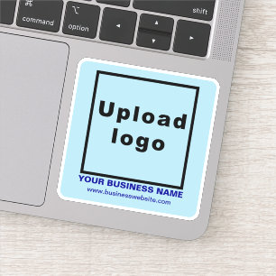 Sticker Site d'affaires sur le Carré bleu clair Vinyl
