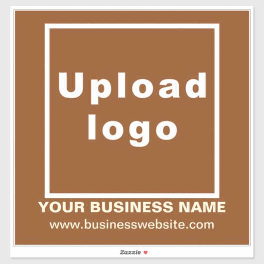 Sticker Site d'affaires sur le grand Carré Brown Vinyl (Feuille)