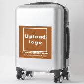 Sticker Site d'affaires sur le grand Carré Brown Vinyl (Sur valise)