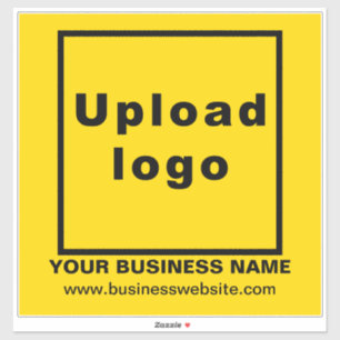 Sticker Site d'affaires sur le grand Carré jaune Vinyl