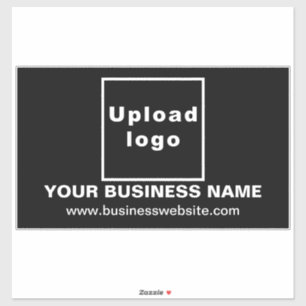 Sticker Site d'affaires sur le grand rectangle noir Vinyl