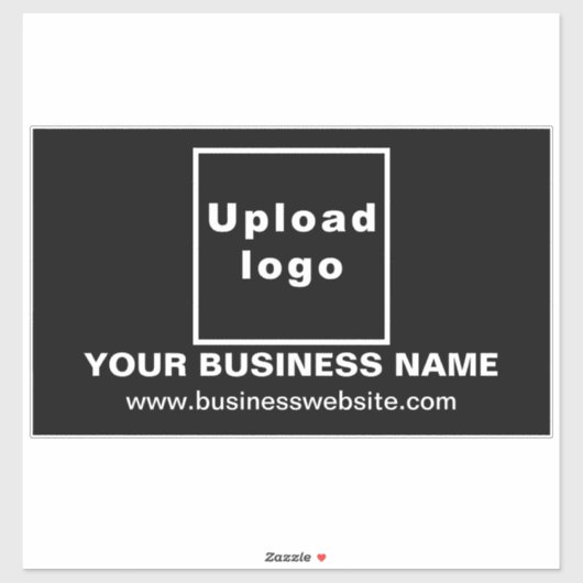 Sticker Site d'affaires sur le grand rectangle noir Vinyl (Feuille)