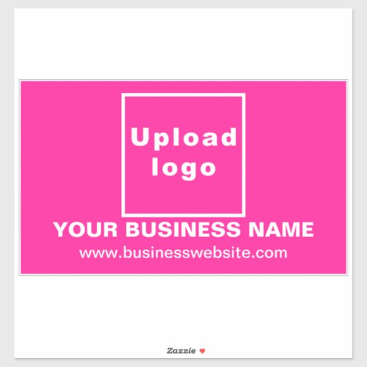 Sticker Site d'affaires sur le grand rectangle rose Vinyl (Feuille)