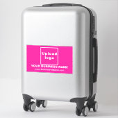 Sticker Site d'affaires sur le grand rectangle rose Vinyl (Sur valise)
