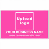 Sticker Site d'affaires sur le grand rectangle rose Vinyl (Devant)